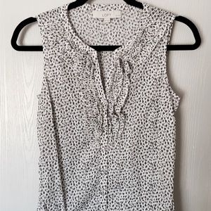 Sleeveless Button Down Blouse